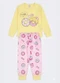 Atelie da Crianca - Pijama Feminino Inverno Donuts Branco - variação: Amarelo