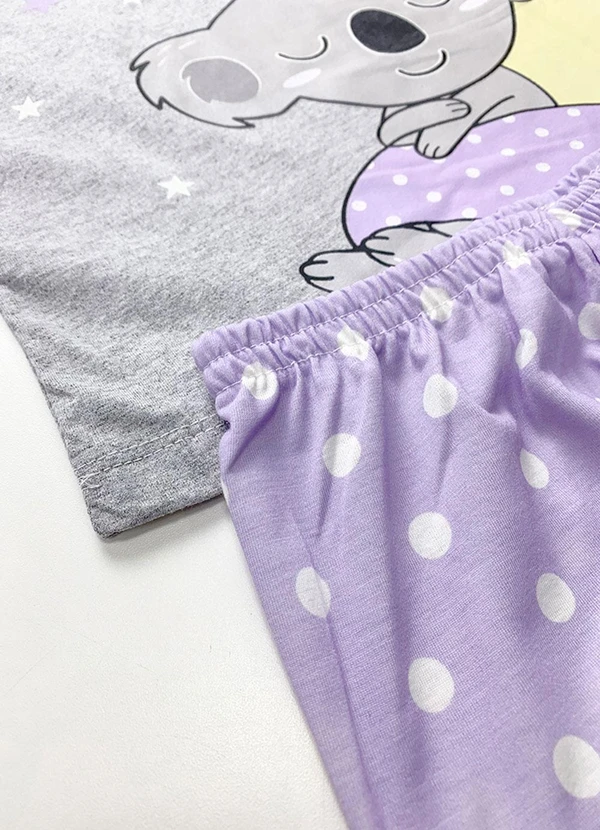 Atelie da Crianca - Pijama Feminino Inverno Good Night Cinza 3