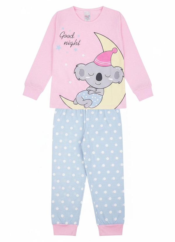 Atelie da Crianca - Pijama Feminino Inverno Good Night Rosa