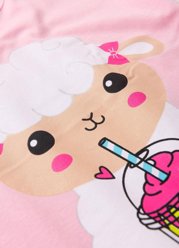 Atelie da Crianca - Pijama Feminino Inverno Milkshake Rosa 2