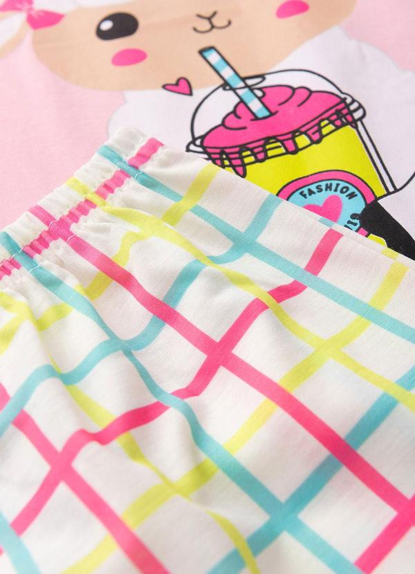 Atelie da Crianca - Pijama Feminino Inverno Milkshake Rosa 3