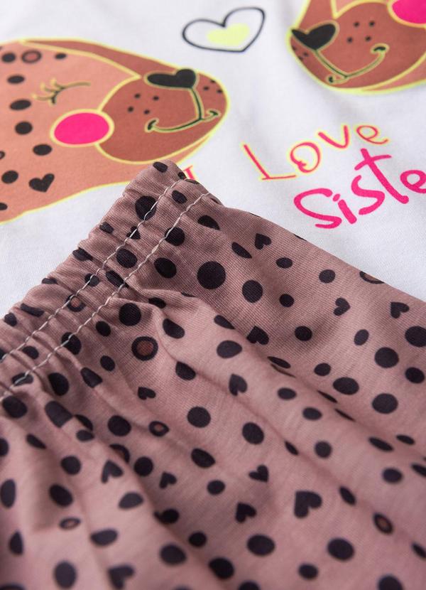 Atelie da Crianca - Pijama Feminino Inverno Onça Branco 3