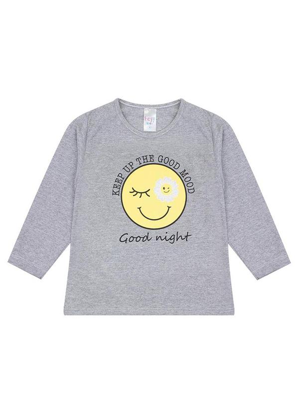Atelie da Crianca - Pijama Feminino Inverno Smile Cinza 2
