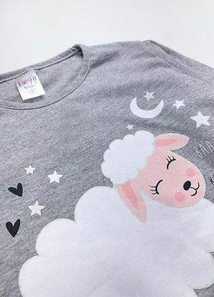 Atelie da Crianca - Pijama Feminino Inverno Sweet Dreams Cinza - ATELIE DA CRIANCA