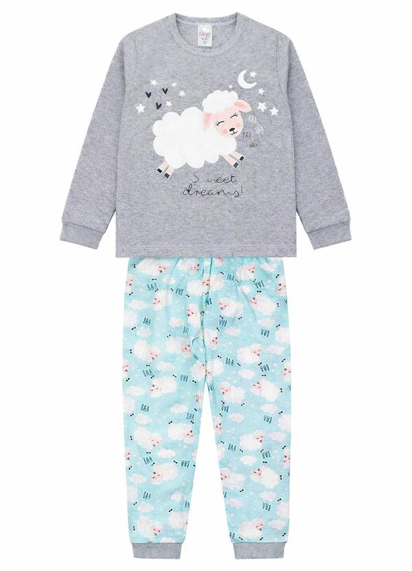 Atelie da Crianca - Pijama Feminino Inverno Sweet Dreams Cinza