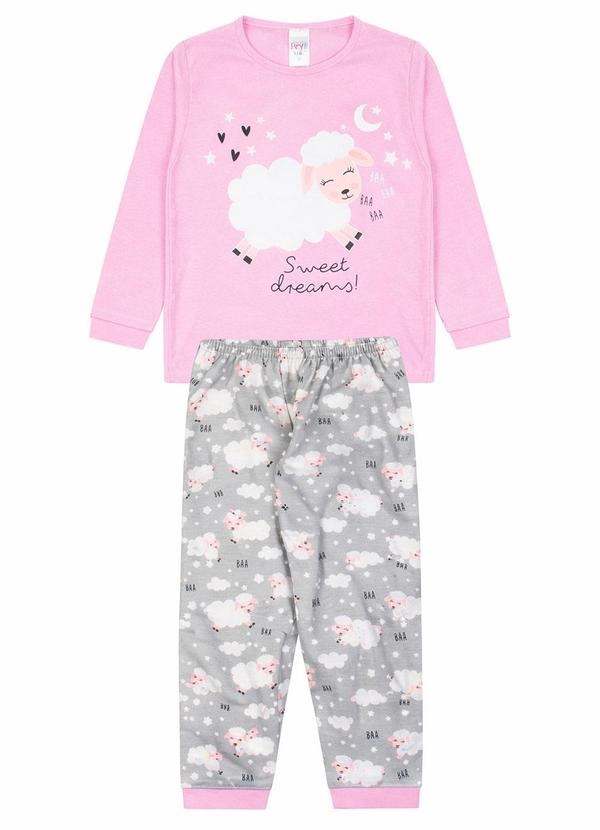 Atelie da Crianca - Pijama Feminino Inverno Sweet Dreams Rosa