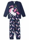 Atelie da Crianca - Pijama Feminino Inverno Unicornio Rosa - variação: Azul