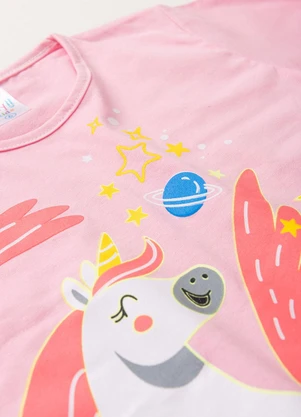 Atelie da Crianca - Pijama Feminino Inverno Unicornio Rosa - ATELIE DA CRIANCA