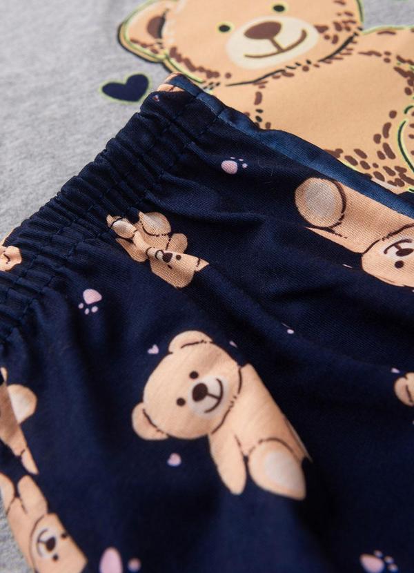 Atelie da Crianca - Pijama Feminino Inverno Ursinho Cinza 3