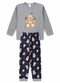 Atelie da Crianca - Pijama Feminino Inverno Ursinho Cinza - variação: Cinza