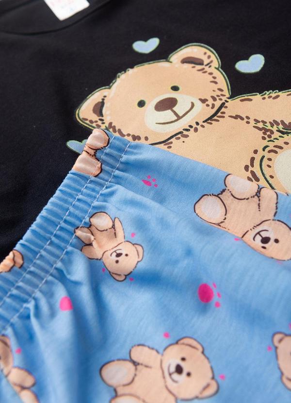 Atelie da Crianca - Pijama Feminino Inverno Ursinho Preto 3