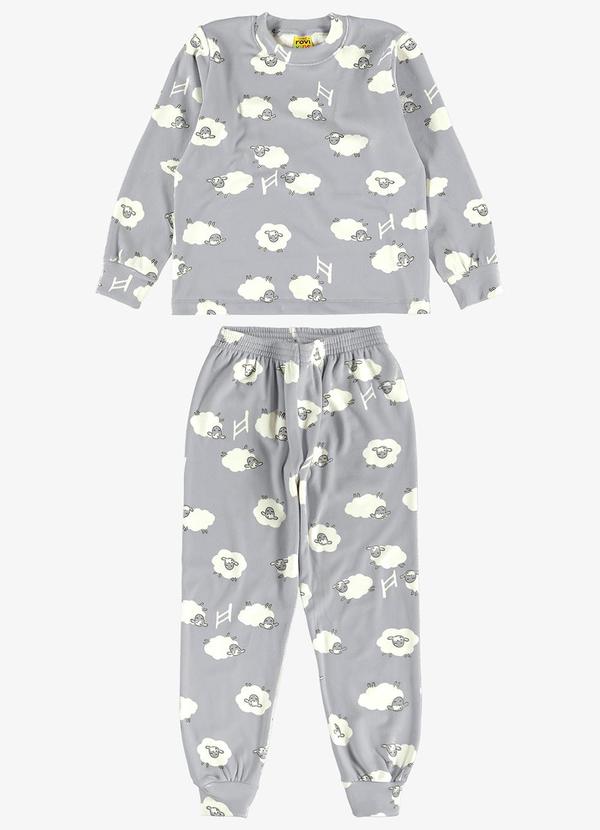 Rovi Kids - Pijama Fleece Comfort Cinza