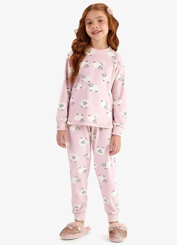 Rovi Kids - Pijama Fleece Comfort Rosa 1