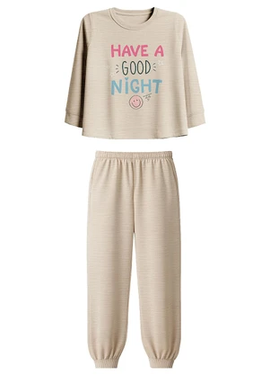 Malwee Kids - Pijama Have a Good Night Cinza Mescla - MALWEE KIDS