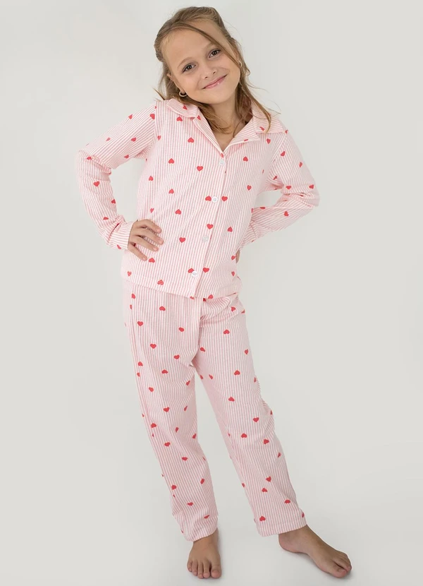 Piante Pijamas - Pijama Infantil Americano Longo Algodão Mel Bege