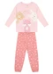 Brandili - Pijama Infantil Animais Brilha no Escuro Rosa - variação: Rosa