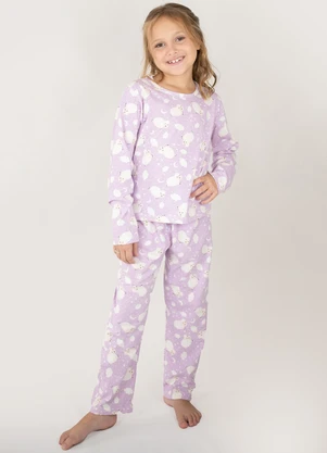 Piante Pijamas - Pijama Infantil Básico Bia Lilas - PIANTE PIJAMAS