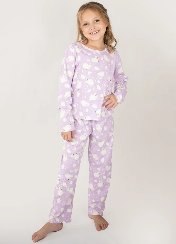 Piante Pijamas - Pijama Infantil Básico Bia Lilas