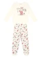 Brandili - Pijama Infantil Coelho Brilha no Escuro Natural - variação: Natural
