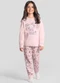Brandili - Pijama Infantil Coelho Brilha no Escuro Natural - variação: Rosa