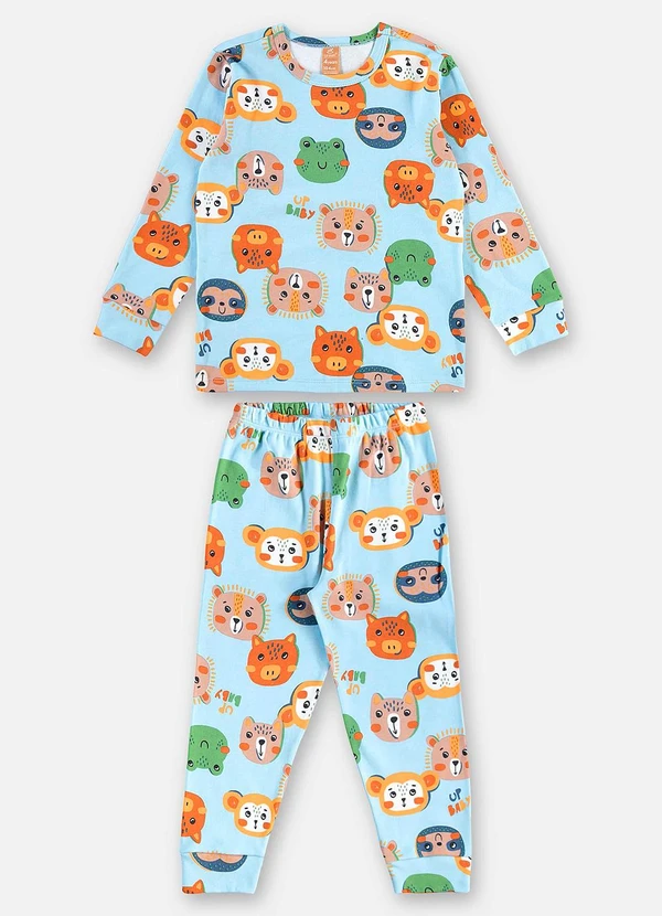 Up Baby - Pijama Infantil com Blusa e Calça Azul 2