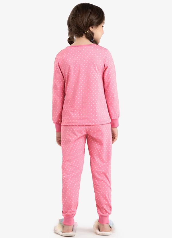 Rovi Kids - Pijama Infantil Feminino em Meia Malha Rosa 2