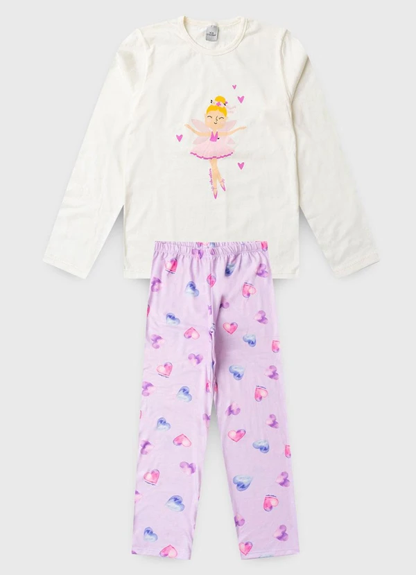 Vida Costeira - Pijama Infantil Feminino Estampa de Fada Lilás 4