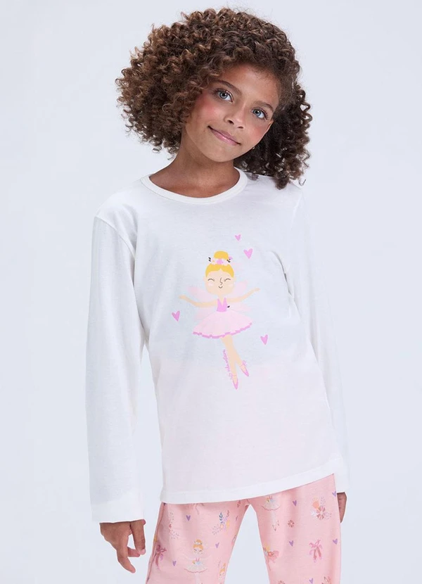 Vida Costeira - Pijama Infantil Feminino Estampa de Fada Rosa 2