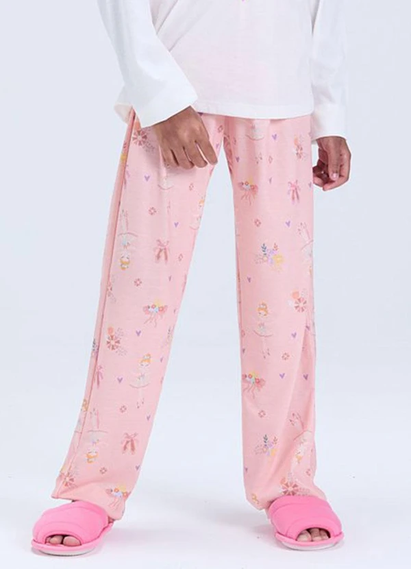 Vida Costeira - Pijama Infantil Feminino Estampa de Fada Rosa 3