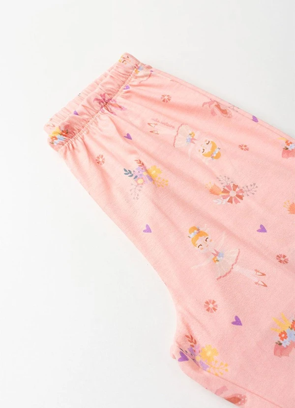 Vida Costeira - Pijama Infantil Feminino Estampa de Fada Rosa 6