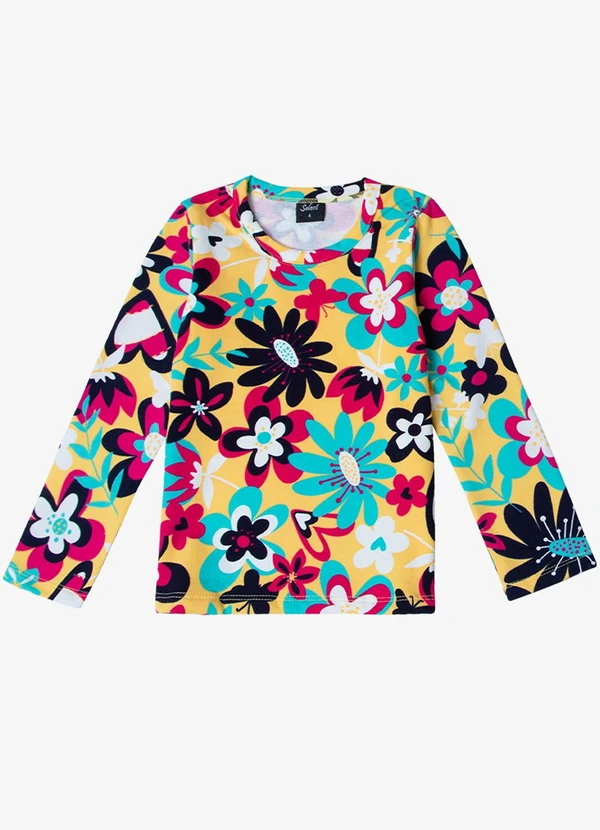 Select - Pijama Infantil Feminino Estapado Amarelo 3