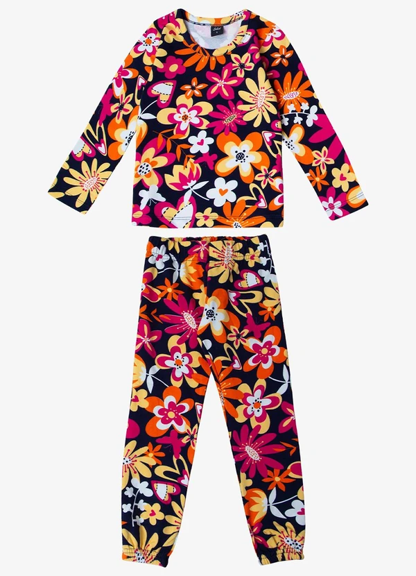 Select - Pijama Infantil Feminino Estapado Azul