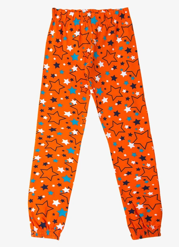 Select - Pijama Infantil Feminino Estapado Laranja 4