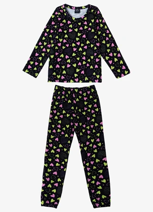 Select - Pijama Infantil Feminino Estapado Preto - SELECT