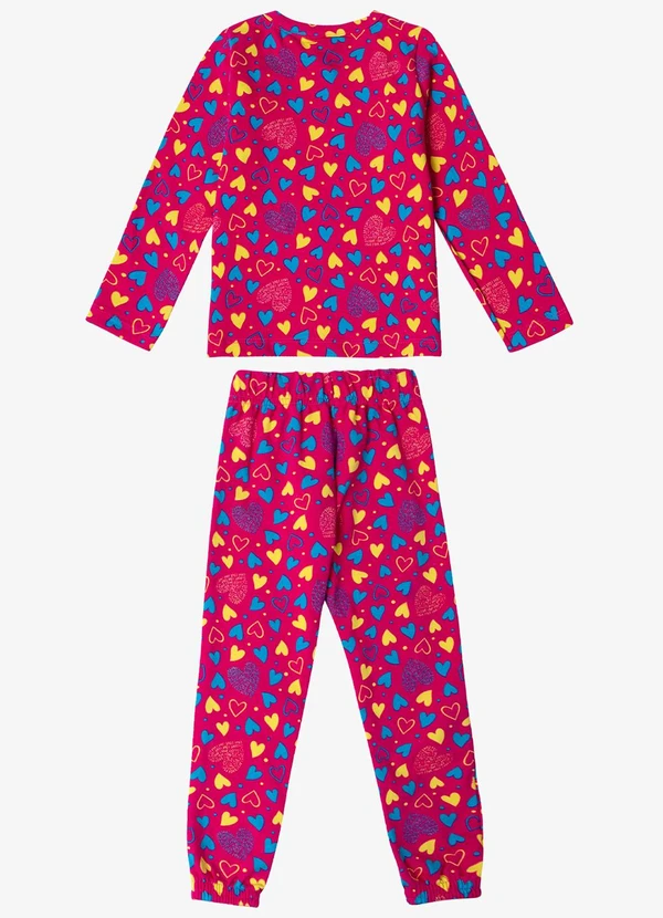 Select - Pijama Infantil Feminino Estapado Rosa 2