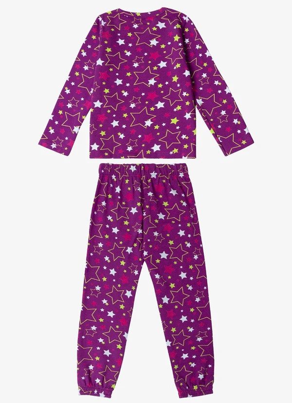 Select - Pijama Infantil Feminino Estapado Roxo 2
