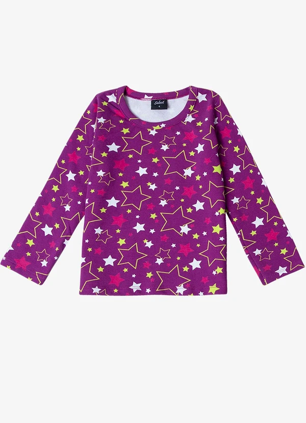 Select - Pijama Infantil Feminino Estapado Roxo 3