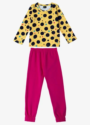 Select - Pijama Infantil Feminino Amarelo - SELECT
