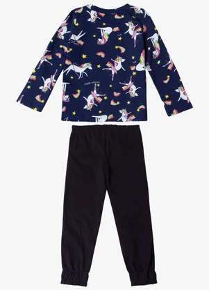 Select - Pijama Infantil Feminino Preto - SELECT