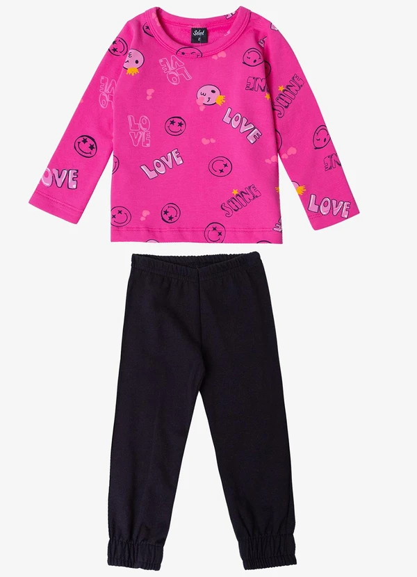 Select - Pijama Infantil Feminino Rosa