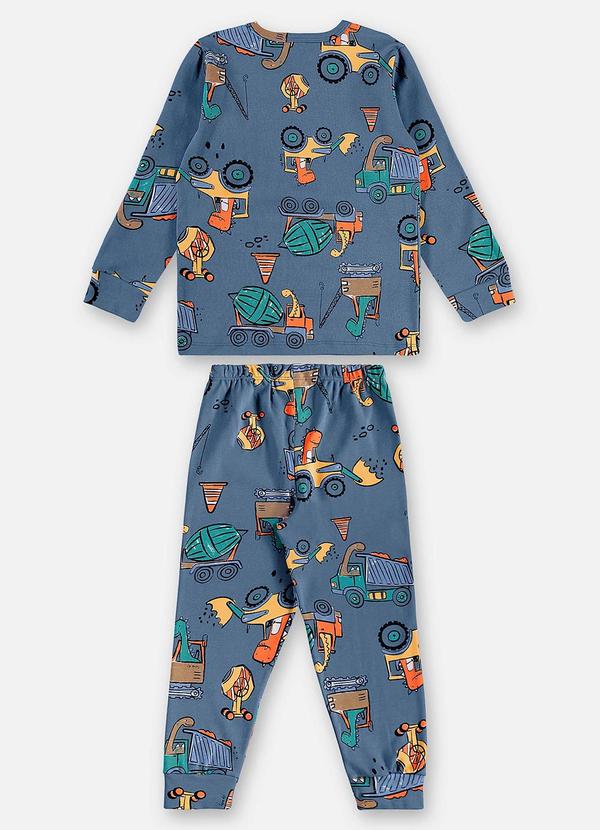 Up Baby - Pijama Infantil Finino Suedine Azul 3