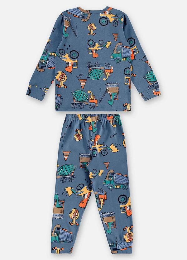 Up Baby - Pijama Infantil Finino Suedine Azul 3