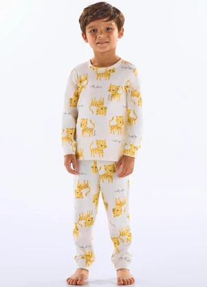 Up Baby - Pijama Infantil Finino Suedine Bege - UP BABY