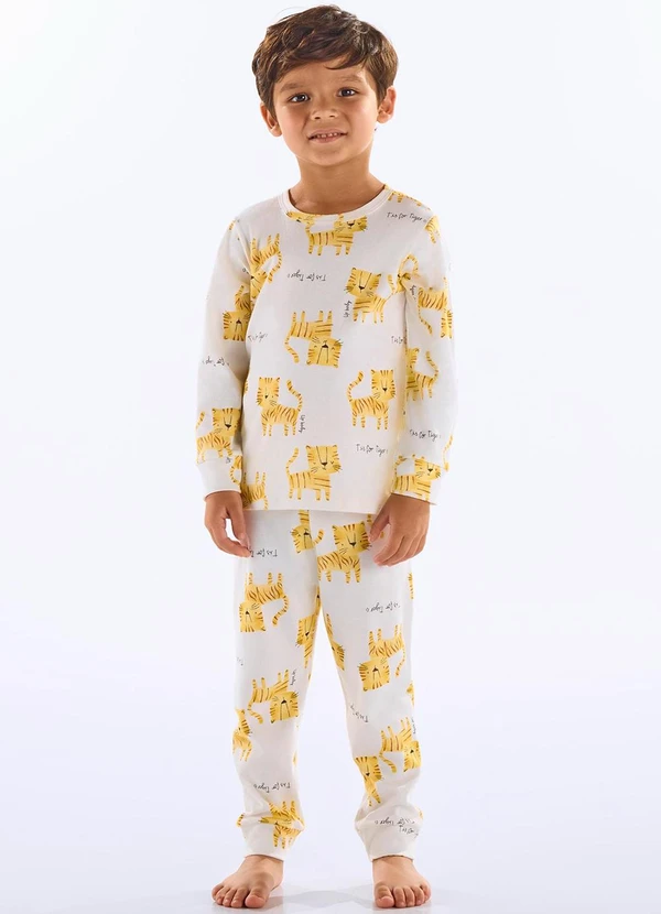 Up Baby - Pijama Infantil Finino Suedine Bege