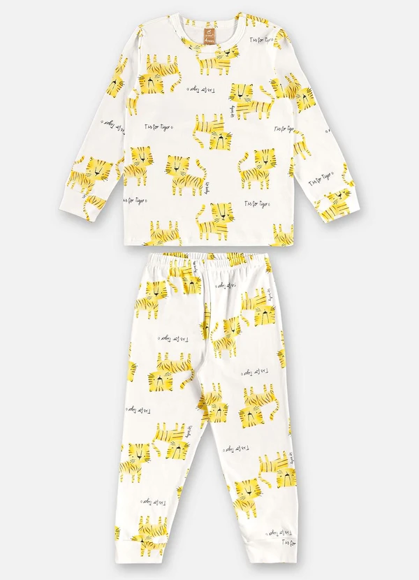 Up Baby - Pijama Infantil Finino Suedine Bege 2