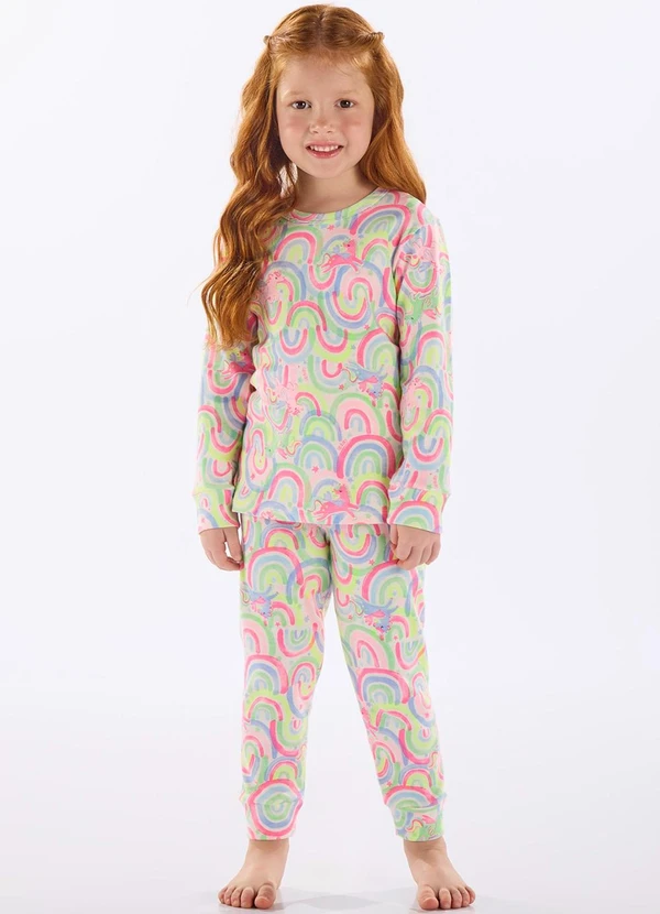 Up Baby - Pijama Infantil Finino Suedine Branco