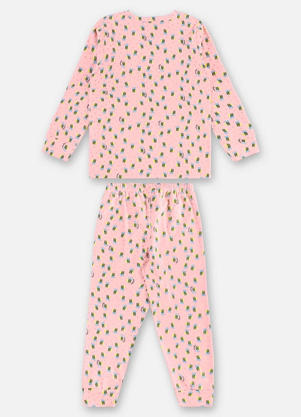Up Baby - Pijama Infantil Finino Suedine Rosa 3