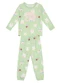 Brandili - Pijama Infantil Gatinho Brilha no Escuro Verde - variação: Verde