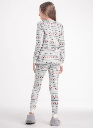 Espaço Pijama - Pijama Infantil Manga Longa com Calça Cinza - ESPAÇO PIJAMA