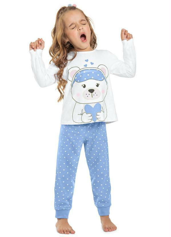 Kyly - Pijama Infantil Menina Branco